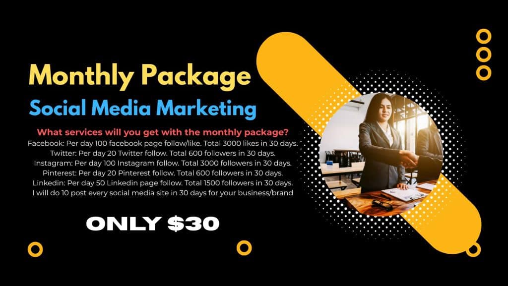 Monthly Social Media Marketing Package in us